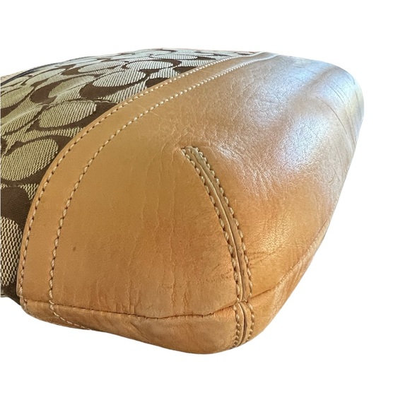 Coach Signature Brown Jacquard 2 Way Bag - Picture 2 of 12